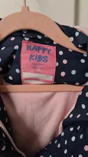Vorschaubild 6 von Happy Kids Regenjacke Mädchen Gr. 86/92 Punkte Blau Rosa