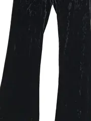 Vorschaubild 2 von Samthose Damen XS Schwarz Schlaghose Crushed Velvet Flare