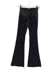 Vorschaubild 1 von Samthose Damen XS Schwarz Schlaghose Crushed Velvet Flare