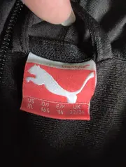 Vorschaubild 4 von Kinder Trainingsjacke Kapuze Logo-Print Polyester Schwarz Gr. 164