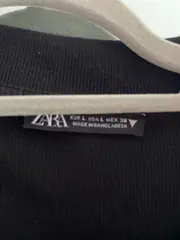 Vorschaubild 4 von Damen Strickkleid Schwarz Rippstrick Polokragen Gr. L/42