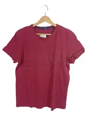 Vorschaubild 1 von Herren T-Shirt Gr. L Gestreift Rot Kurzarm Baumwolle Casual