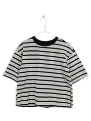 Vorschaubild 1 von Damen T-Shirt Gr. S/36 gestreift schwarz weiß Oversize Casual