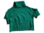 Vorschaubild 5 von Damen Pullover Rollkragen Oversize Grün Gr. M 3/4 Arm