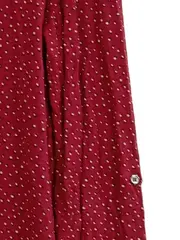 Vorschaubild 3 von Damen Bluse Gr. 36 Rot Gepunktet Langarm V-Ausschnitt