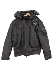 Vorschaubild 1 von Herren Winterjacke Braun Kapuze Fellkragen Gr. M/50