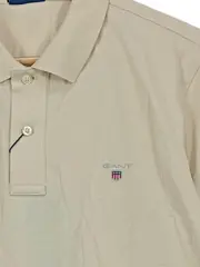 Vorschaubild 3 von Herren Poloshirt Beige Gr. L Baumwolle Klassisch Logo