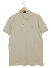Vorschaubild 1 von Herren Poloshirt Beige Gr. L Baumwolle Klassisch Logo