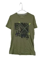Vorschaubild 1 von Herren T-Shirt Gr. M Oliv Extreme Print Baumwolle Casual