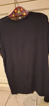 Vorschaubild 3 von T-Shirt Damen Kurzarm Viskose Strass Elegant Schwarz 46 3XL