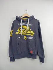 Vorschaubild 2 von Herren Kapuzenpullover Hoodie Grau S Streetwear Logo-Print