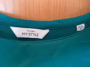 Vorschaubild 4 von Damen Bluse Kurzarm Uni Grün Viskose Gr. 40 M Alltag Casual