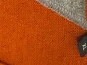 Vorschaubild 4 von Herren Pullover Gr. 52/XL Orange 100% Wolle V-Ausschnitt Strick