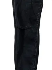 Vorschaubild 4 von Damen Skinny Jeans Schwarz Ripped Knee Cut Gr. 42 W33 Destroyed