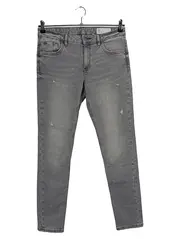 Vorschaubild 1 von Herren Jeans Slim Fit Grau W30/L32 Destroyed Look