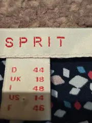 Vorschaubild 4 von Damen Bluse Gr. 44/XXL Blau Grafisch 3/4 Arm Casual Freizeit