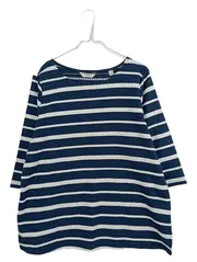 Vorschaubild 1 von Damen Pullover 3/4 Arm Gestreift Maritim Blau Gr. 44 XXL