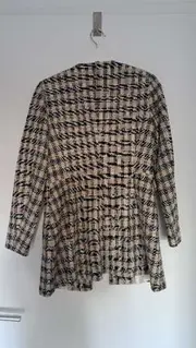 Vorschaubild 5 von Damen Blazer kariert Beige Größe S Tweed-Optik Langarm