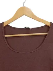 Vorschaubild 3 von Damen T-Shirt Kurzarm Rippstrick Braun Gr. 36/S Basic