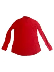 Vorschaubild 2 von Damen Hemdbluse Langarm Rot Gr. M 38 Baumwolle Casual