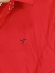 Vorschaubild 3 von Damen Hemdbluse Langarm Rot Gr. M 38 Baumwolle Casual