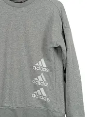 Vorschaubild 2 von Kinder Sweatshirt Gr. 164 Grau Baumwolle Langarm Sportlich Logo