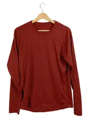 Vorschaubild 1 von Langarmshirt Herren Sport Shirt Laufshirt Rot Gr. S Polyester Meliert