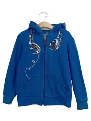 Vorschaubild 1 von Boys Style Kapuzenpullover Hoodie Gr. 122/128 Blau Kopfhörer Print