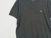 Vorschaubild 2 von Herren T-Shirt Basic Grau Meliert Kurzarm Gr. S Baumwolle