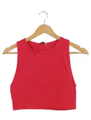 Vorschaubild 1 von Damen Crop Top Tank Shirt Rot Gr. M Basic Tanktop