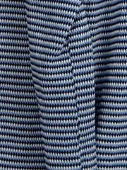 Vorschaubild 3 von Pullover Damen Gr. 42 XL Blau Gestreift Baumwolle V-Ausschnitt Strick