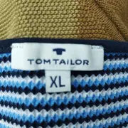 Vorschaubild 5 von Pullover Damen Gr. 42 XL Blau Gestreift Baumwolle V-Ausschnitt Strick