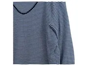 Vorschaubild 4 von Pullover Damen Gr. 42 XL Blau Gestreift Baumwolle V-Ausschnitt Strick