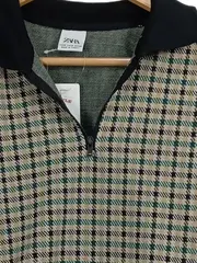 Vorschaubild 5 von Sweatshirt Herren Gr. M Kariert Reißverschluss Streifen Pullover Casual
