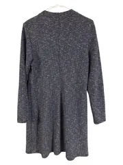 Vorschaubild 2 von Damen Kleid Gr. 38 M Grau Gestreift Langarm Freizeitkleid Reißverschluss