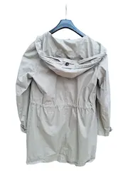 Vorschaubild 2 von Damen Parka Leichte Jacke mit Kapuze Beige Gr. 40 Baumwolle