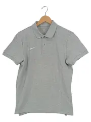 Vorschaubild 1 von Herren Poloshirt Grau Meliert Gr. M Kurzarm Baumwolle Sportlich Freizeit
