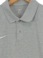 Vorschaubild 3 von Herren Poloshirt Grau Meliert Gr. M Kurzarm Baumwolle Sportlich Freizeit