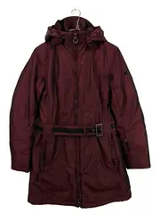 Vorschaubild 1 von Damen Winterjacke Parka Gr. S Bordeaux Kapuze Gürtel