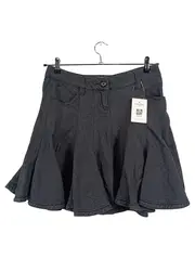 Vorschaubild 1 von Faltenrock Damen Gr. 36/S Grau Meliert Skaterrock