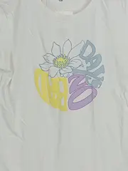 Vorschaubild 2 von Mädchen T-Shirt Gr. 140 Weiß Blumenprint Bio-Baumwolle