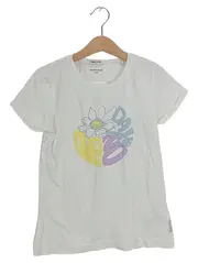 Vorschaubild 1 von Mädchen T-Shirt Gr. 140 Weiß Blumenprint Bio-Baumwolle
