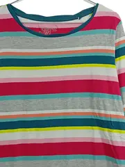 Vorschaubild 2 von Damen Langarmshirt Gestreift Baumwolle Freizeit Gr. L 40