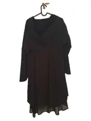 Vorschaubild 2 von Damen Übergangsmantel Gr. 34/XS Schwarz Kapuze Layered Look