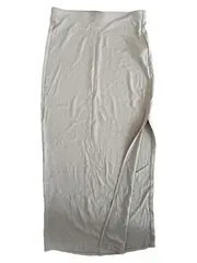 Vorschaubild 3 von Damen Maxi Rock Ultra High-Rise Beige Gr. S Schlitz