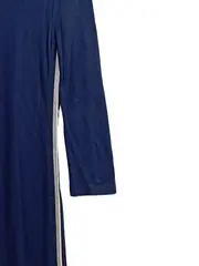Vorschaubild 2 von Damen Jerseykleid Langarm Blau Gr. M Seitenstreifen