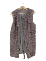 Vorschaubild 2 von Damen Fellweste Kunstfell Weste Gr. 38/M Grau Casual