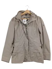 Vorschaubild 1 von Damen Leichte Jacke Gr. M Beige Kapuze Übergangsjacke