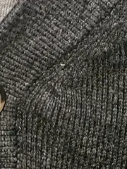 Vorschaubild 3 von Herren Pullover Gr. L Grau Meliert Baumwolle V-Ausschnitt