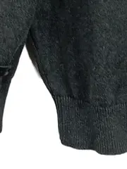 Vorschaubild 2 von Herren Pullover Gr. L Grau Meliert Baumwolle V-Ausschnitt